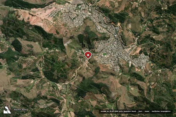 Imagem de satélite de Infração da Fauna em Espera Feliz - MG (marcador da localização)