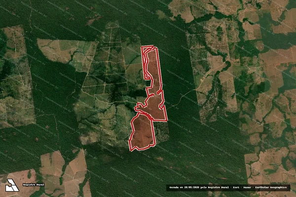 Imagem de satélite de Infração da Flora em Apiacás - MT