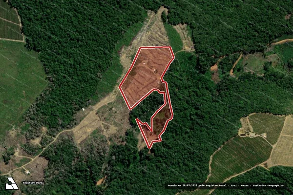 Imagem de satélite de Infração da Flora em Prado - BA