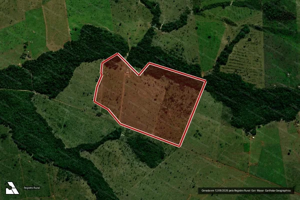 Imagem de satélite de Infração da Flora em Juína - MT