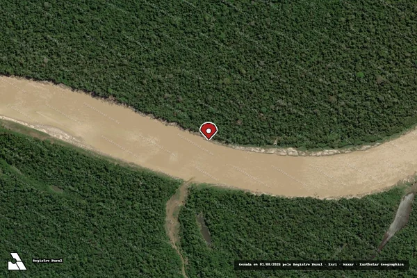 Imagem de satélite — Embargo IBAMA — Infração da Flora — Carauari/AM