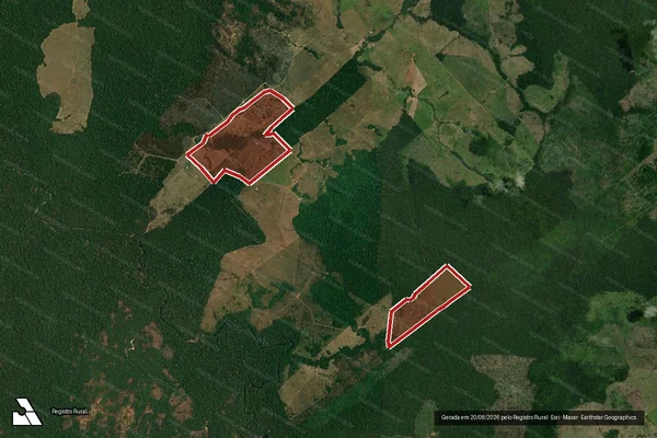 Imagem de satélite de Infração da Flora em Manicoré - AM