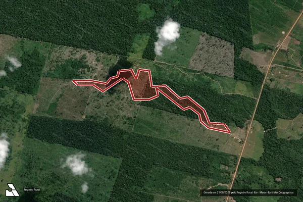 Imagem de satélite de Infração Ambiental em Humaitá - AM