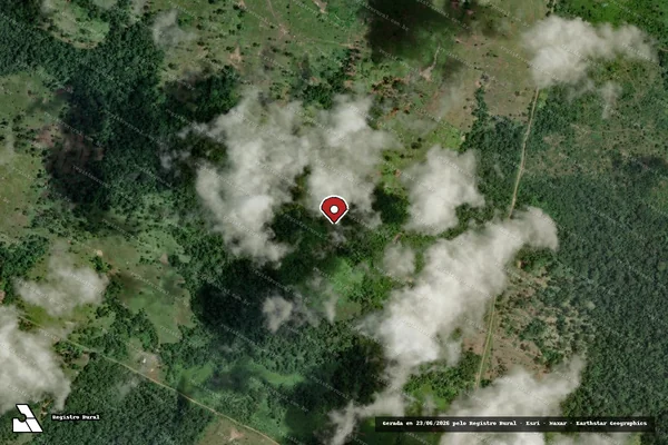 Imagem de satélite de Infração da Flora em Sena Madureira - AC (marcador da localização)