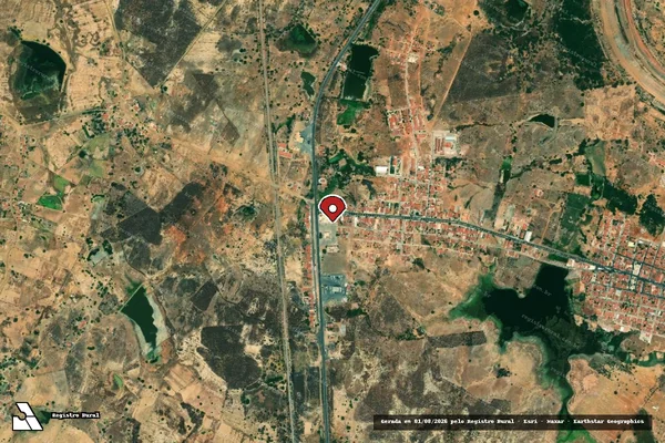 Imagem de satélite — Embargo IBAMA — Infração Ambiental — Penaforte/CE