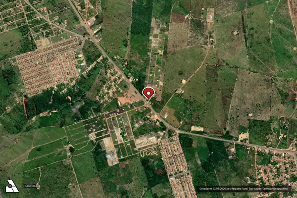 Imagem de satélite de Infração da Flora em Buriticupu - MA (marcador da localização)