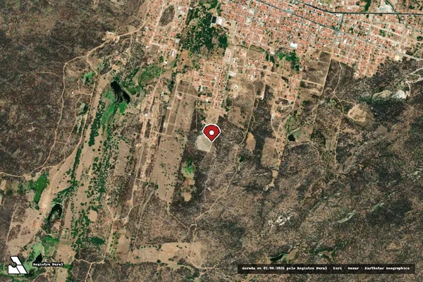 Imagem de satélite — Embargo IBAMA — Infração Ambiental — Carnaúba dos Dantas/RN