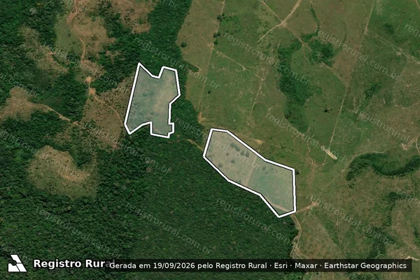 Imagem de satélite — Embargo IBAMA — Infração da Flora - Apuí/AM