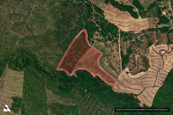 Imagem de satélite de Infração da Flora em Dois Irmãos do Tocantins - TO