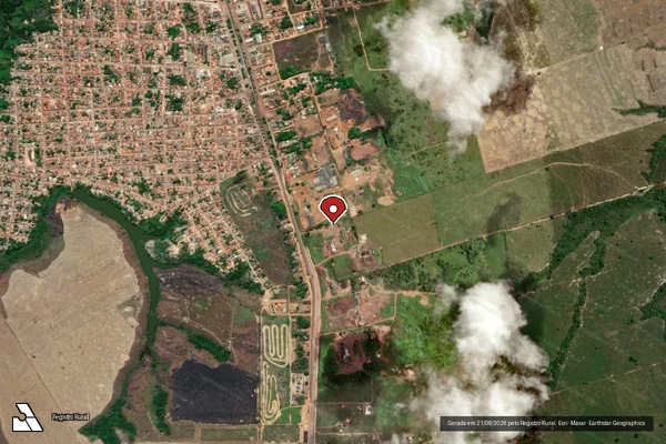 Imagem de satélite de Infração da Flora em Goianésia do Pará - PA (marcador da localização)