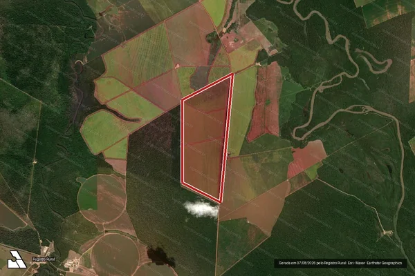 Imagem de satélite de Infração da Flora em São José do Rio Claro - MT