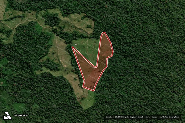 Imagem de satélite de Infração da Flora em Jordão - AC