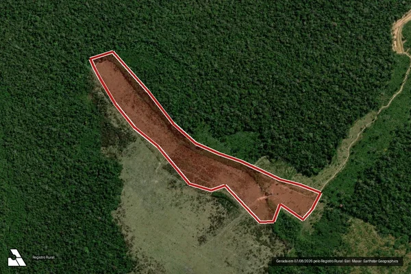Imagem de satélite de Infração Ambiental em Humaitá - AM