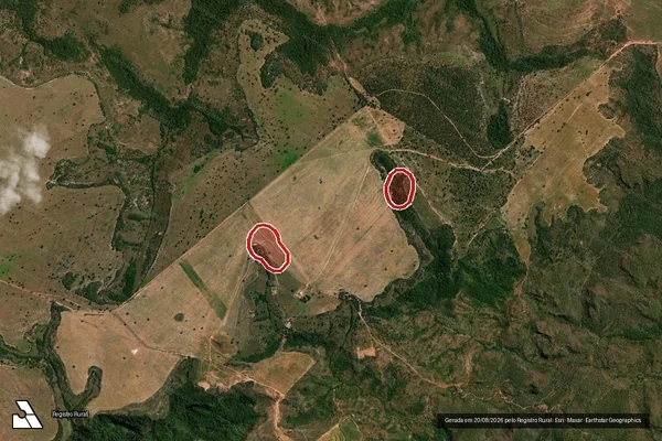 Imagem de satélite — Embargo IBAMA — Infração Ambiental - Poxoréu/MT