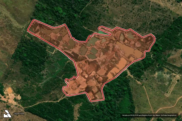 Imagem de satélite de Infração Ambiental em Rio Maria - PA