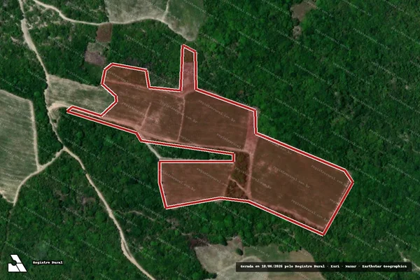 Imagem de satélite — Embargo Ambiental — Baía Da Traição/PB