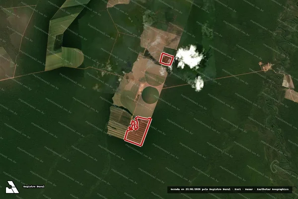 Imagem de satélite de Infração da Flora em Nova Ubiratã - MT