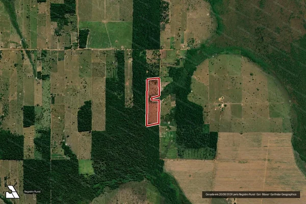 Imagem de satélite de Infração Ambiental em São Francisco do Guaporé - RO