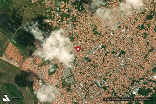 Imagem de satélite de Infração Ambiental em Imperatriz - MA (marcador da localização)