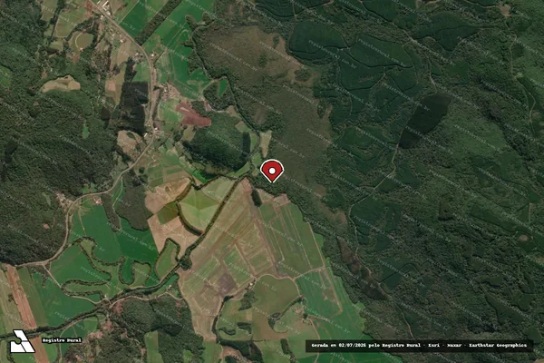Imagem de satélite — Embargo IBAMA — Infração da Flora - Coronel Domingos Soares/PR