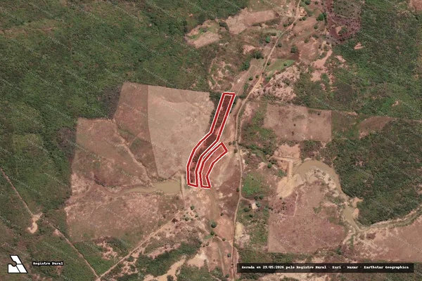 Imagem de satélite — Embargo IBAMA — Infração Ambiental — Aiuaba/CE