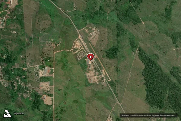Imagem de satélite de Infração Ambiental em Anapu - PA (marcador da localização)