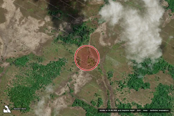 Imagem de satélite de Desmatamento em Pracuúba - AP
