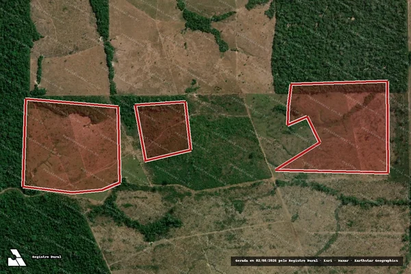 Imagem de satélite de Infração Ambiental em Cotriguaçu - MT