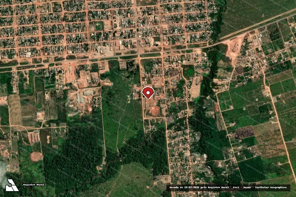 Imagem de satélite de Infração Ambiental em Porto Velho - RO (marcador da localização)