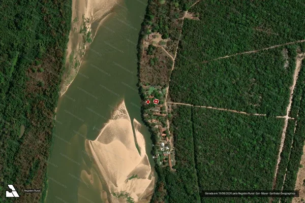 Imagem de satélite de Infração da Flora em Aruanã - GO