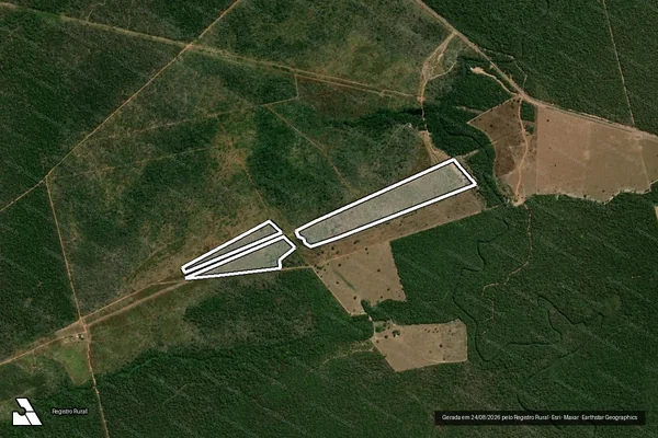 Imagem de satélite — Embargo IBAMA — Infração da Flora - Nova Maringá/MT
