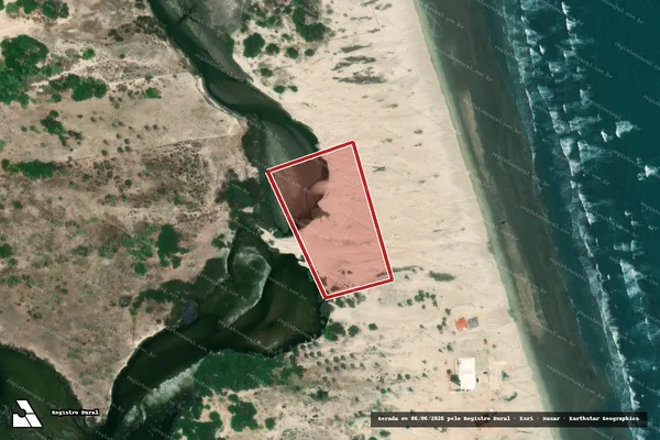 Imagem de satélite — Embargo IBAMA — Infração Ambiental - Icapuí/CE