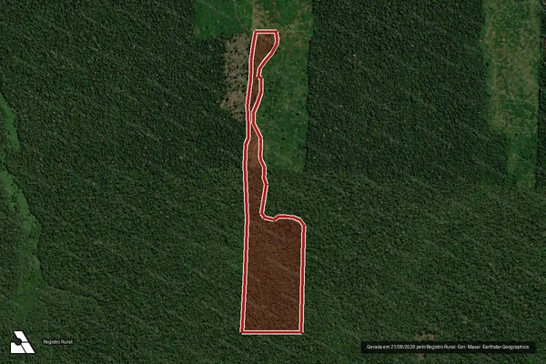 Imagem de satélite de Infração Ambiental em Candeias do Jamari - RO