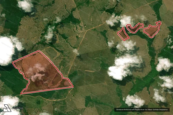Imagem de satélite — Embargo IBAMA — Desmatamento - Marabá/PA