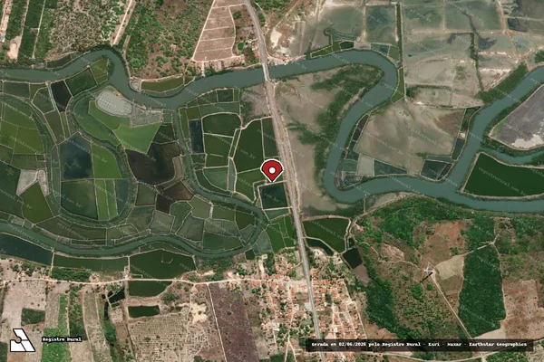 Imagem de satélite — Embargo Ambiental - Fortim/CE