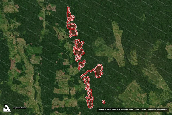 Imagem de satélite de Infração Ambiental em Tarauacá - AC