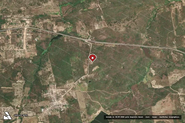 Imagem de satélite de Infração da Flora em Arcoverde - PE (marcador da localização)