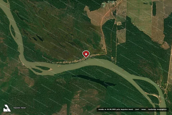 Imagem de satélite — Embargo IBAMA — Infração referente a Qualidade Ambiental — Cabixi/RO