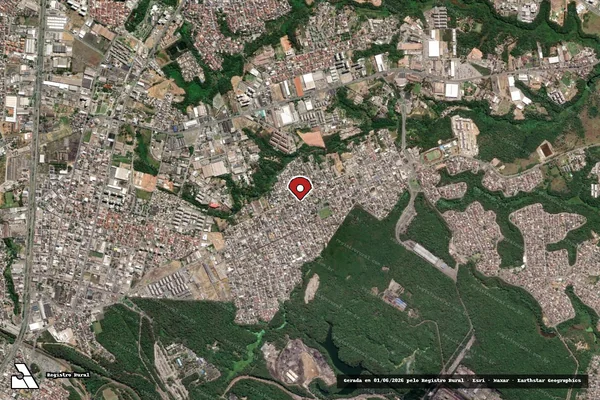 Imagem de satélite — Embargo IBAMA — Infração da Fauna - Serra/ES