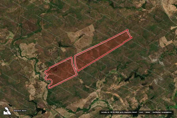 Imagem de satélite de Infração da Flora em Acopiara - CE