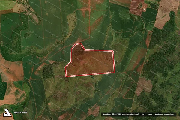 Imagem de satélite de Infração Ambiental em Antônio João - MS