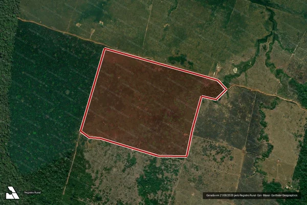 Imagem de satélite de Infração da Flora em Lábrea - AM