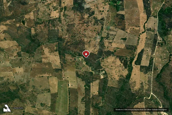 Imagem de satélite — Embargo IBAMA — Infração Ambiental - Santana do Cariri/CE