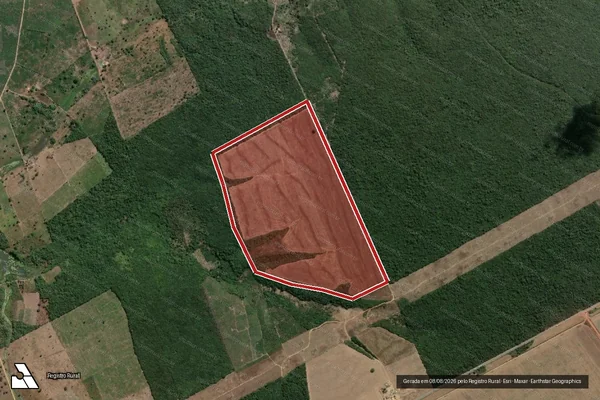 Imagem de satélite de Infração da Flora em Grajaú - MA