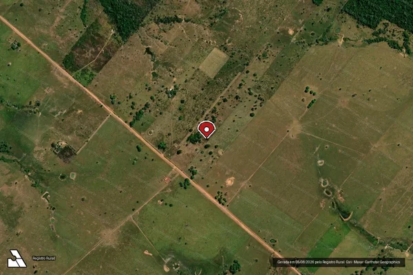 Imagem de satélite — Embargo IBAMA — Infração da Flora - Alvorada D'Oeste/RO