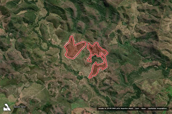 Imagem de satélite — Embargo IBAMA — Infração da Flora — Água Boa/MG