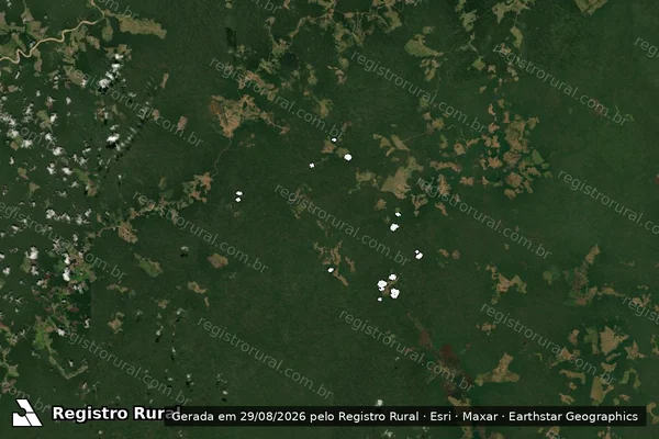 Imagem de satélite — Embargo IBAMA — Infração da Flora - Rio Branco/AC