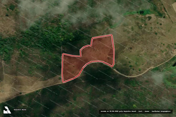 Imagem de satélite de Infração da Flora em Massaranduba - PB