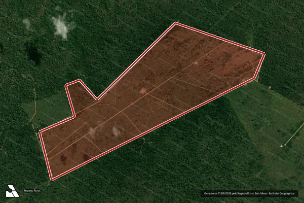 Imagem de satélite de Infração Ambiental em Uruará - PA
