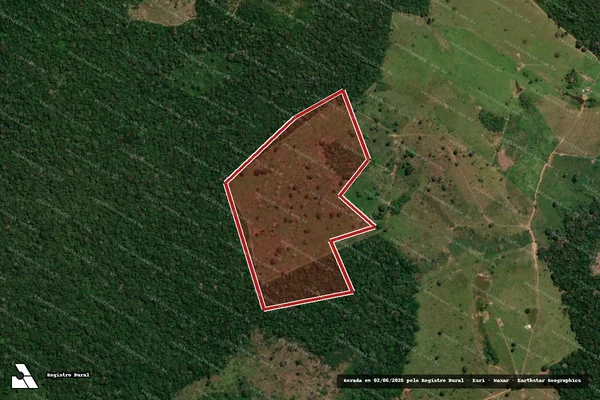 Imagem de satélite de Infração da Flora em Capixaba - AC